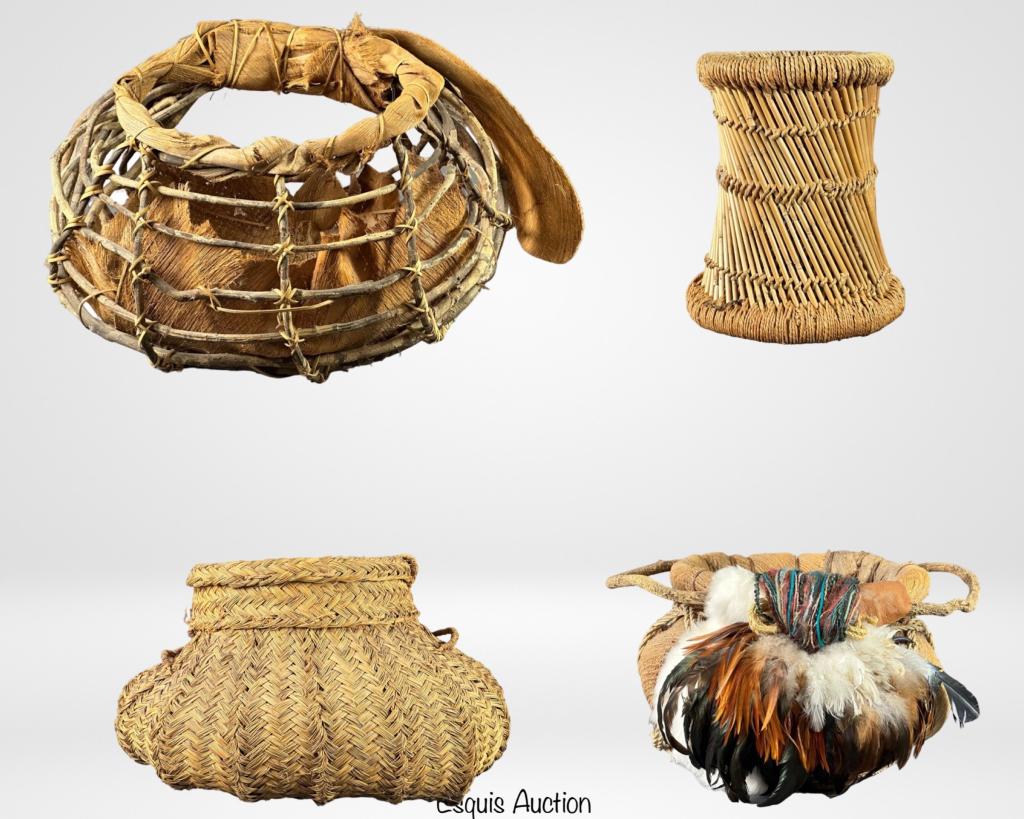 Native American Hand Made Woven & Straw Baskets (1 of 9)