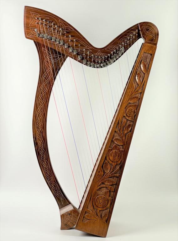 Rosewood Minstrel/ Celtic Harp Music Instrument (1 of 7)