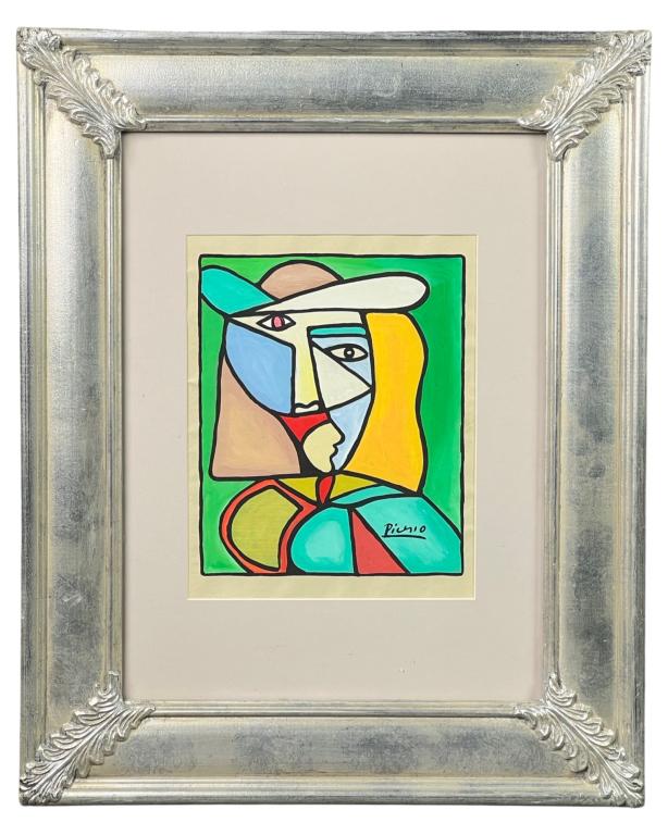 Pablo Picasso (in style) Lady Portrait Painting (1 of 4)