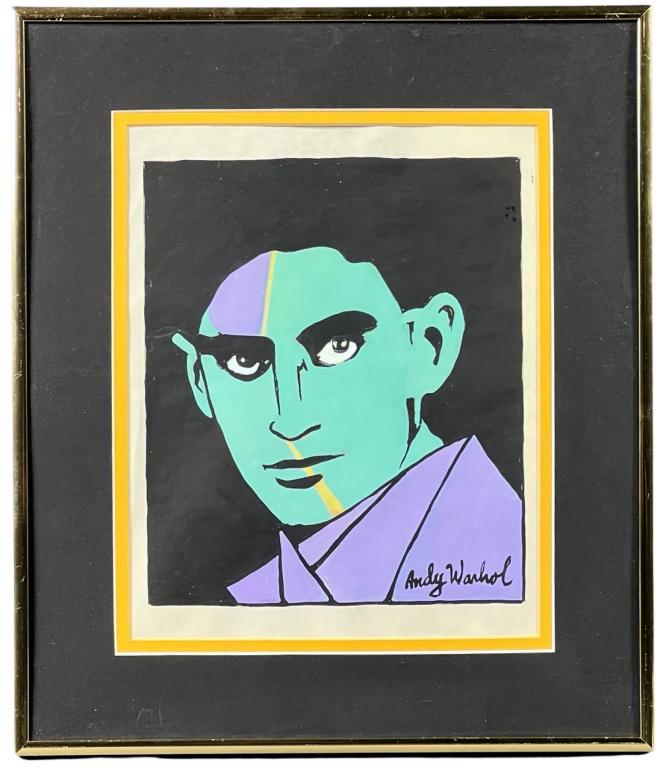 Andy Warhol (in Style) Pop Art Franz Kafka Drawing (1 of 3)