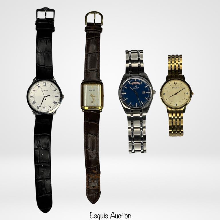 Lot of Vintage Men's Bulova Wrist Watches: Lot of Vintage Men's Bulova Wrist Watches. Good overall condition, untested.