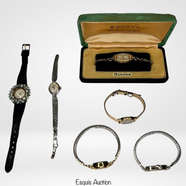 Vintage Ladies Wrist Watches- Bulova, Helbros, Tay: Vintage Ladies Wrist Watches- Bulova, Helbros, Taylorette, Caravelle. Soem are Gold Filled. Used, Untested, some might be as found.