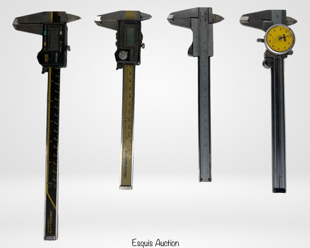 Four Vintage Calipers- Mitutoyo, NSK. Craftsman, (1 of 12)