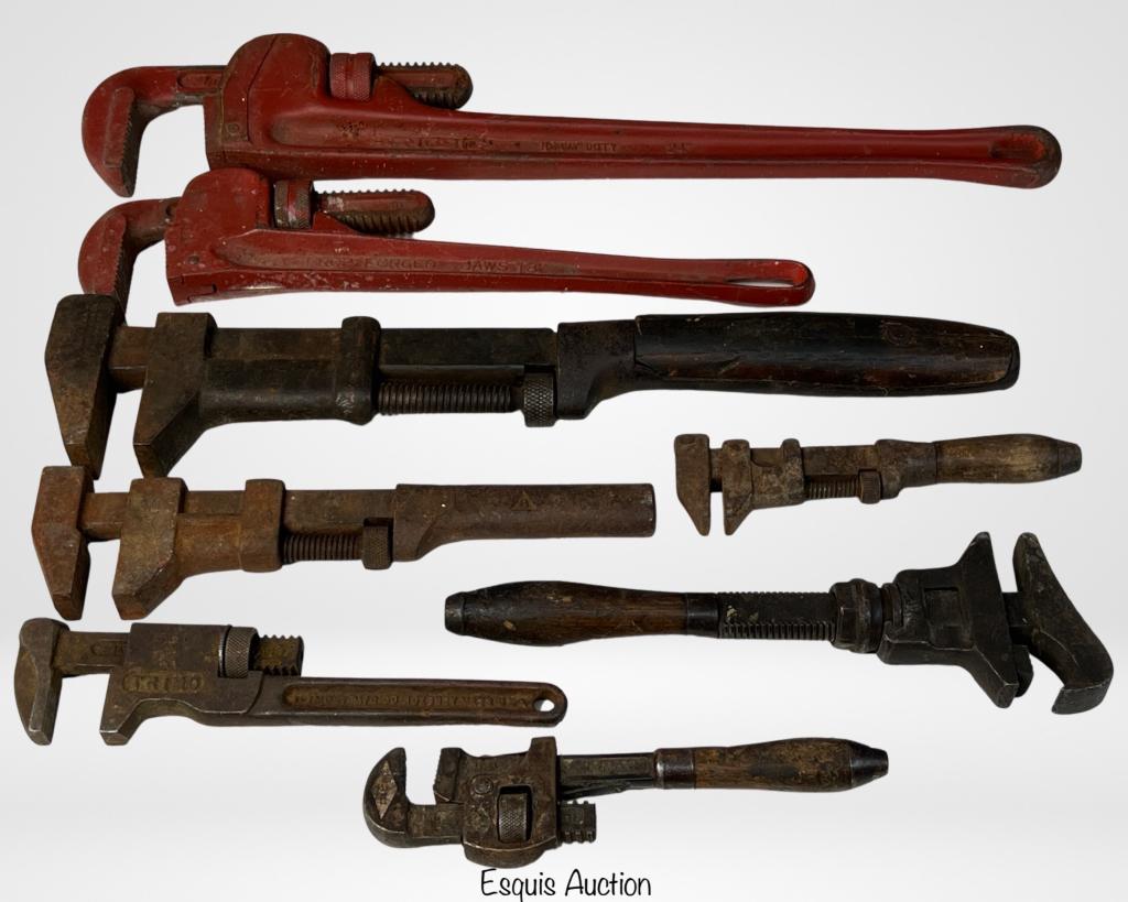 Group of Vintage Pipe Wrenches (1 of 7)
