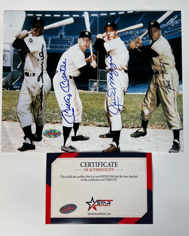 Baseball Immortals Autographed Photo- Mays, Mantle (1 of 5)