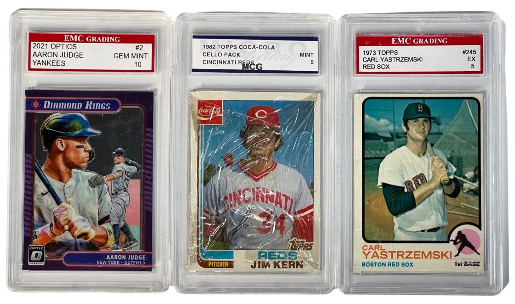 3 Graded Baseball Cards- Yartzemski, Judge, (1 of 7)