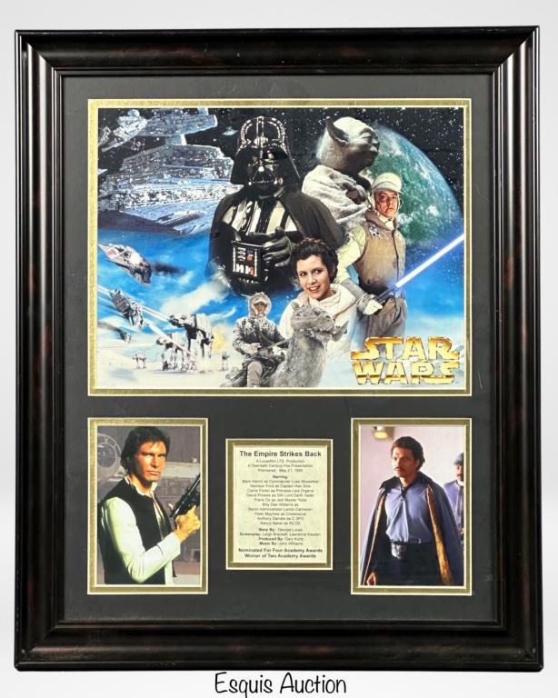 Star Wars Empire StrikesBack Framed Photo Collage: Star Wars Empire StrikesBack Framed Photo Collage. 23"x 19" framed. Good Condition.