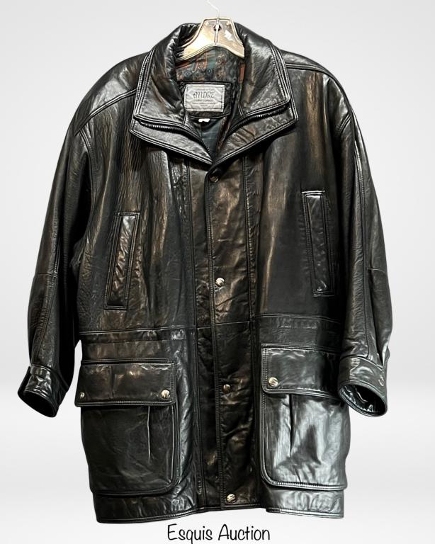 Creations de Cuir Andre Men's Black Leather Jacket (1 of 3)