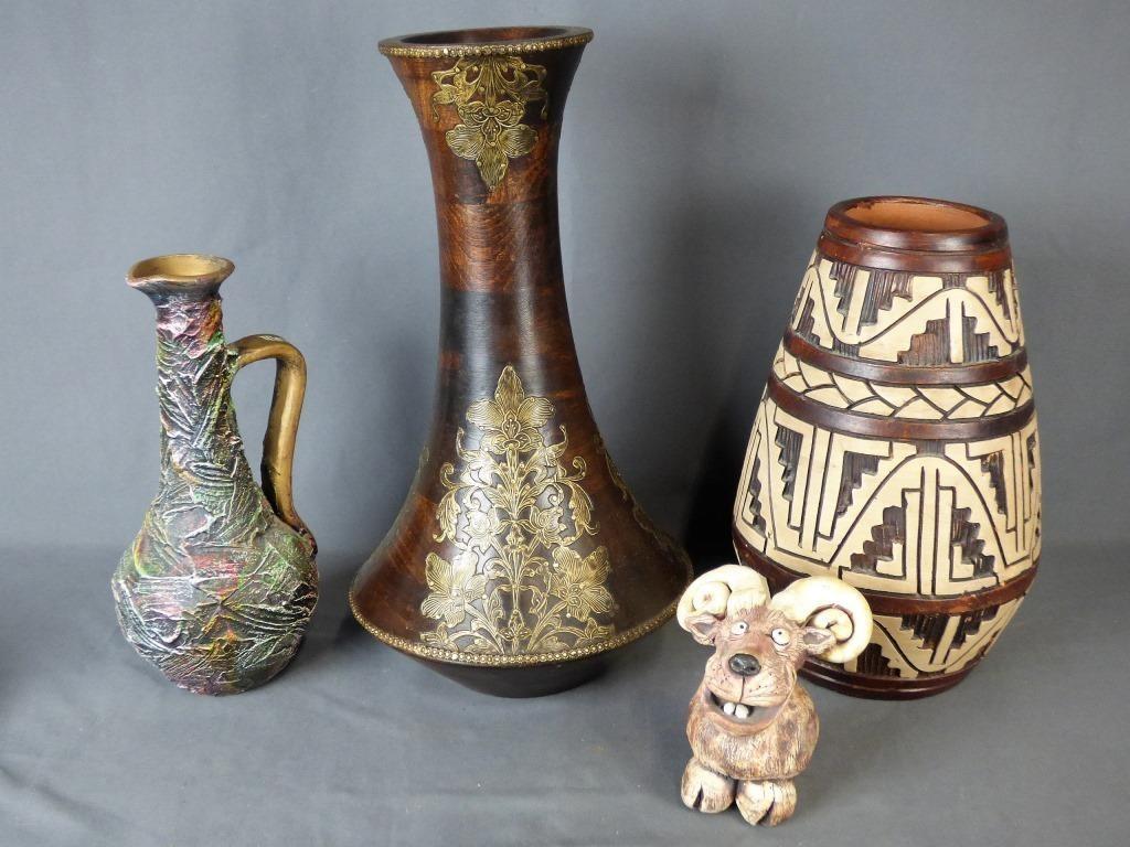 Assortment of Vintage Vessels/ Vases- Pottery, Woo (1 of 8)