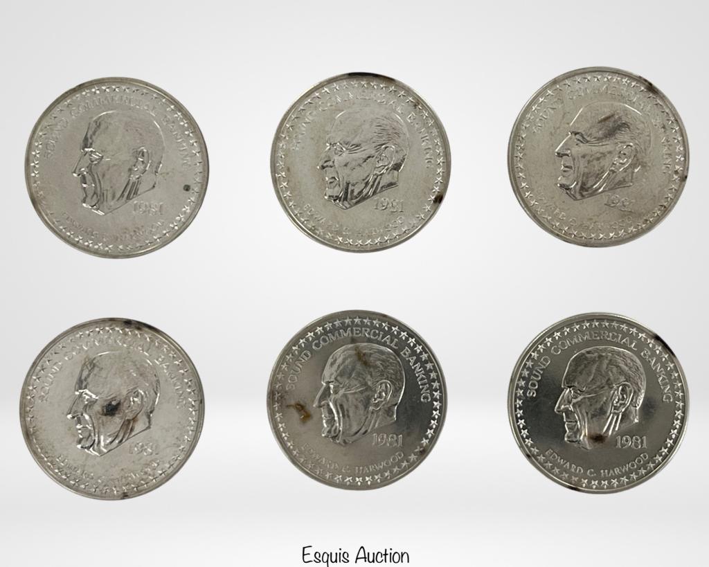 Six 1 oz Fine Silver Rounds Sound Commercial Bank (1 of 4)