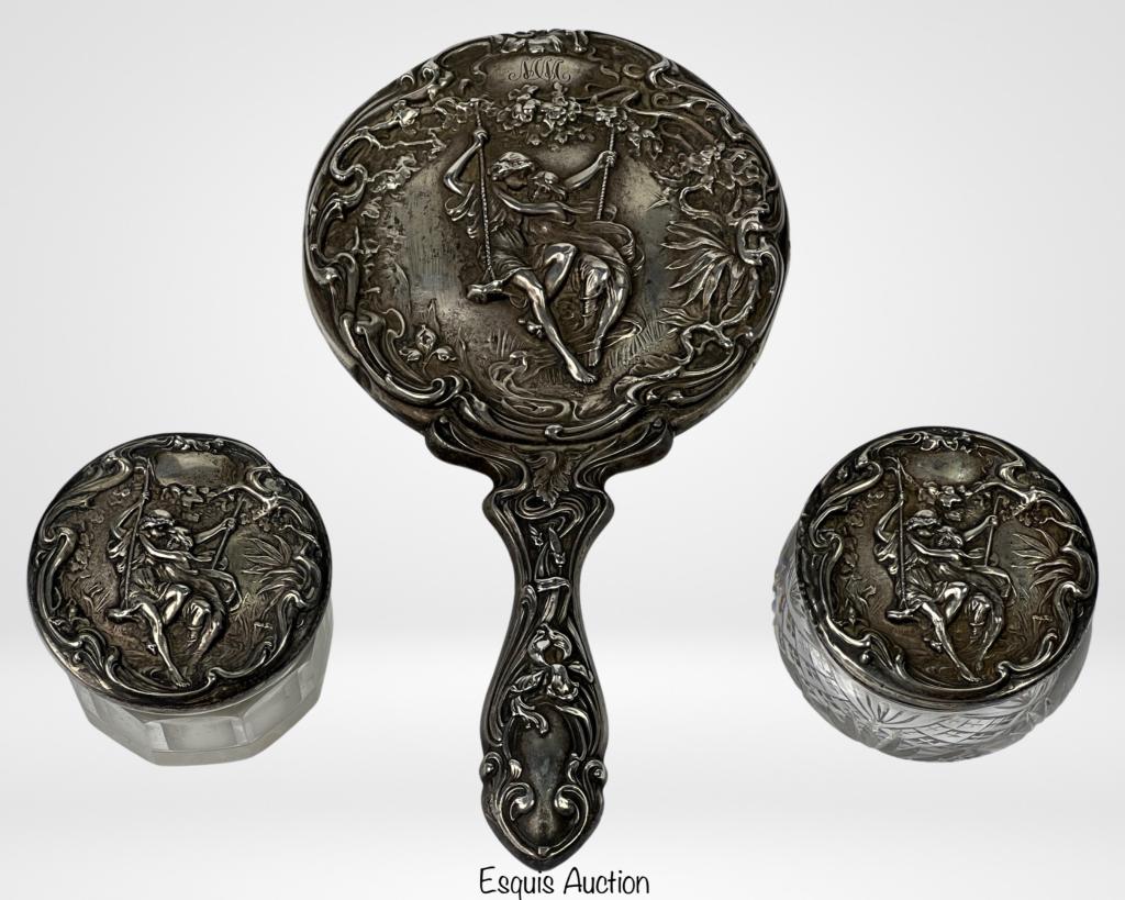 Foster & Bailey Sterling Silver Dresser Set (1 of 8)