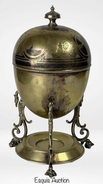 19th Century English Silver Plate Egg Warmer/ Boil (1 of 4)