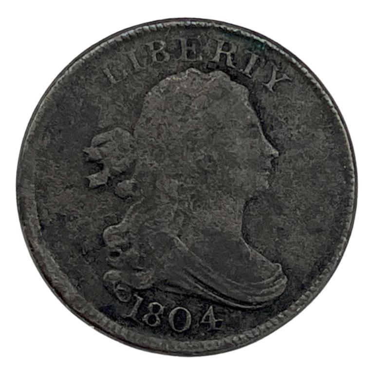 1804 US Colonial Large Cent- Flowing Long Hair (1 of 2)