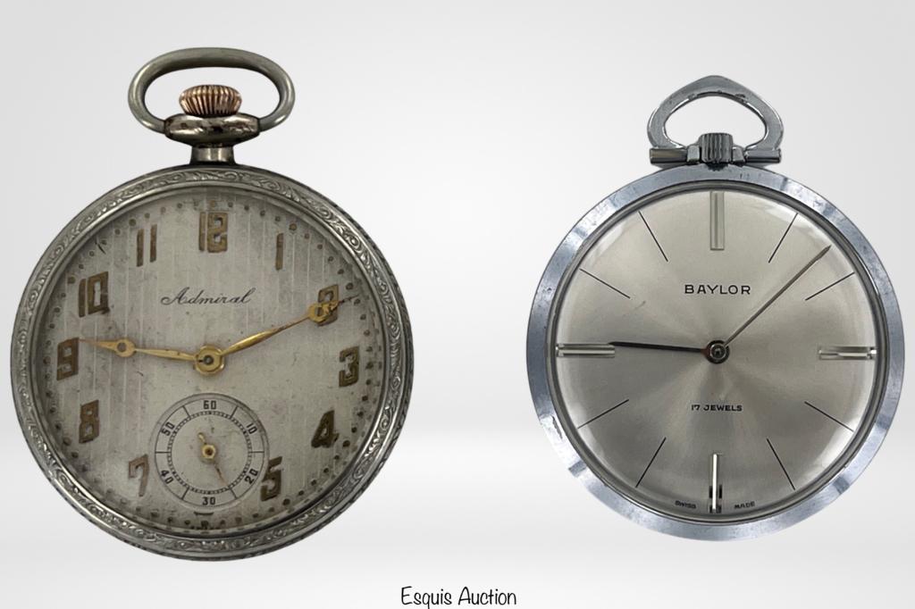 Antique Admiral Vintage Baylor Pocket Watches