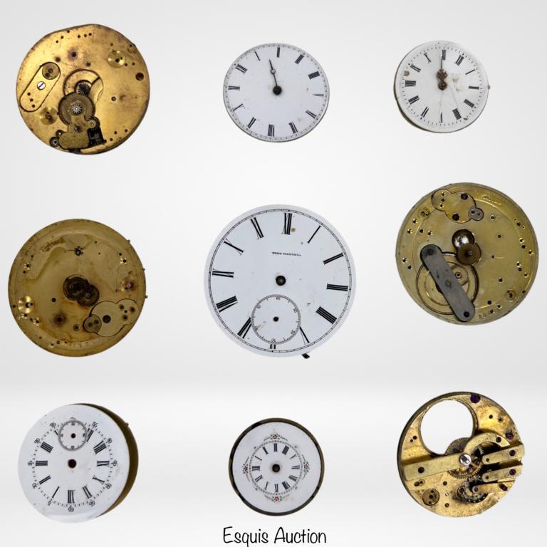 Group of Antique Pocket Watch Movements & Parts (1 of 9)