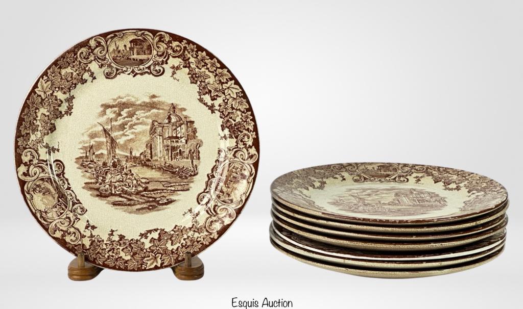 Antique FJ Emery Cyprus England 1890's Plates (1 of 4)