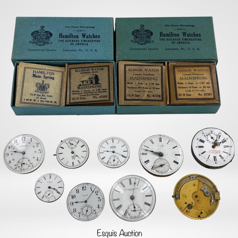 Antique Pocket Watch Movements & Dials & Hamilton (1 of 7)