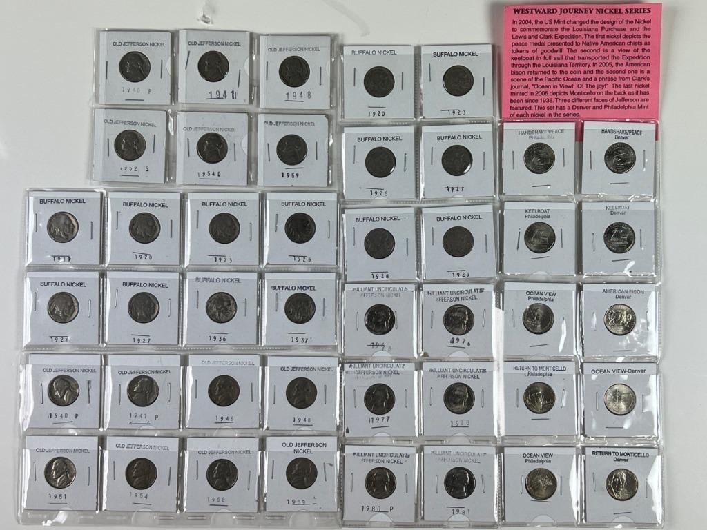 Collection of US Buffalo & Jefferson Nickel Coins (1 of 5)
