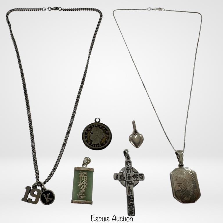 Sterling Silver Jewelry- Necklaces, Pendants, Jade (1 of 6)