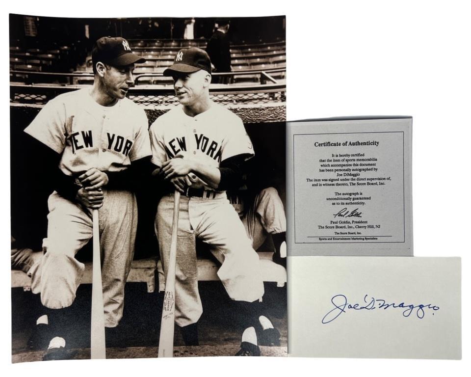 Joe DiMaggio Autograph/ Signature w/ Photograph (1 of 4)