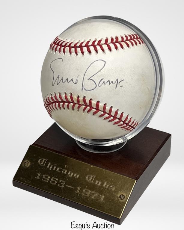 Ernie Banks Autographed Chicago Cubs Baseball Ball (1 of 3)