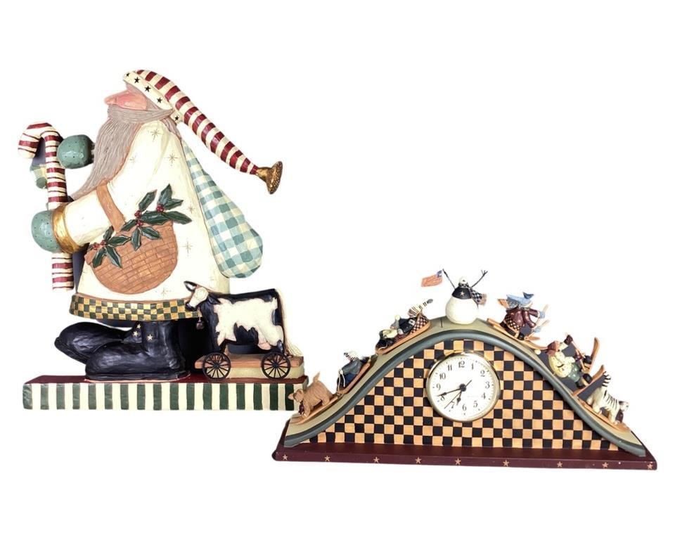Williraye Studio "Christmas Clock" & "Santa" (1 of 7)