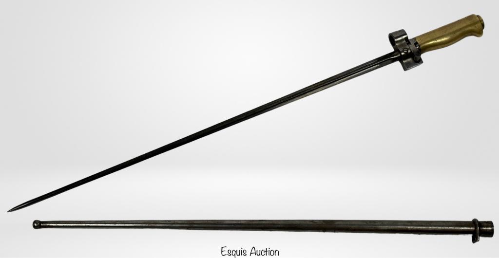 French Mannlicher-Berthier 1907-15 Rifle Bayonet: French Mannlicher-Berthier Model 1907-15 Rifle Bayonet. Very Good Condition.