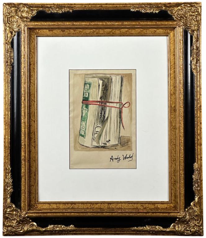 Andy Warhol (in Style) Pop Art Roll of Bills Drawi (1 of 4)