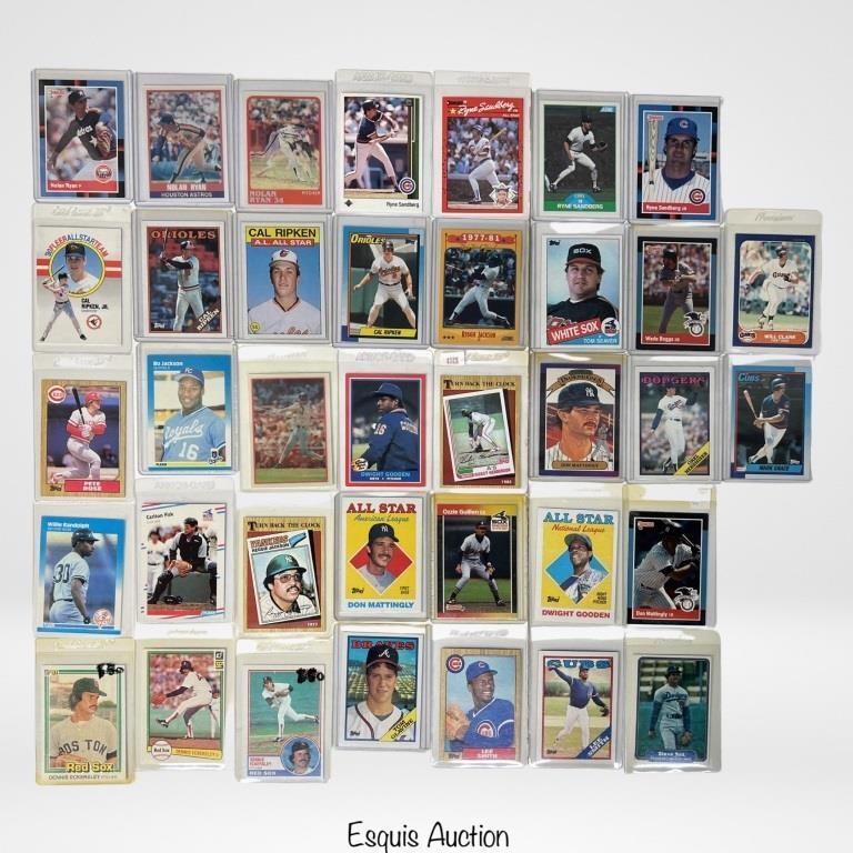75 Hall of Fame & Stars Baseball Cards from '80's: Collection of 75 Hall of Fame and Stars BaseballCards from 1980's. All in mint/ near mint condition.