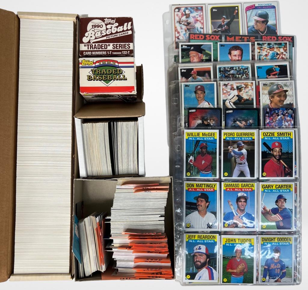 Large Lot of Vintage Baseball Trading Cards (1 of 6)
