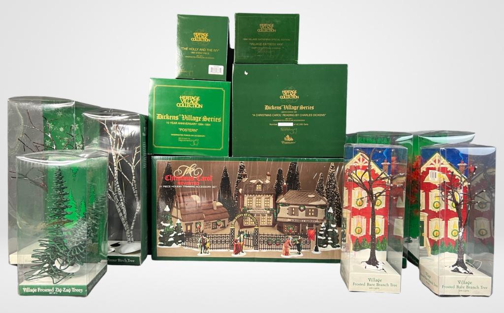 Department 56 Christmas Village Cottages & Trees (1 of 6)