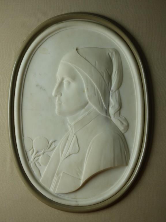 Large Dante Alabaster Bas- Relief Wall Art Hanging (1 of 2)
