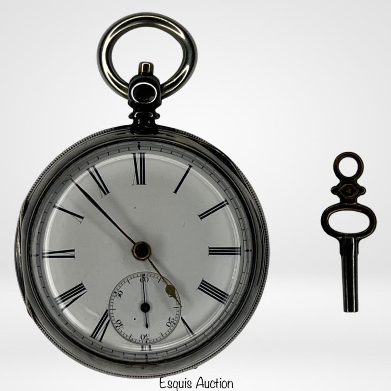 Antique Key Wind Pocket Watch Sterling Silver Case (1 of 6)