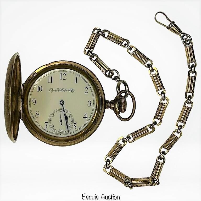 Antique Elgin Pocket Watch in Gold Filled Case (1 of 6)