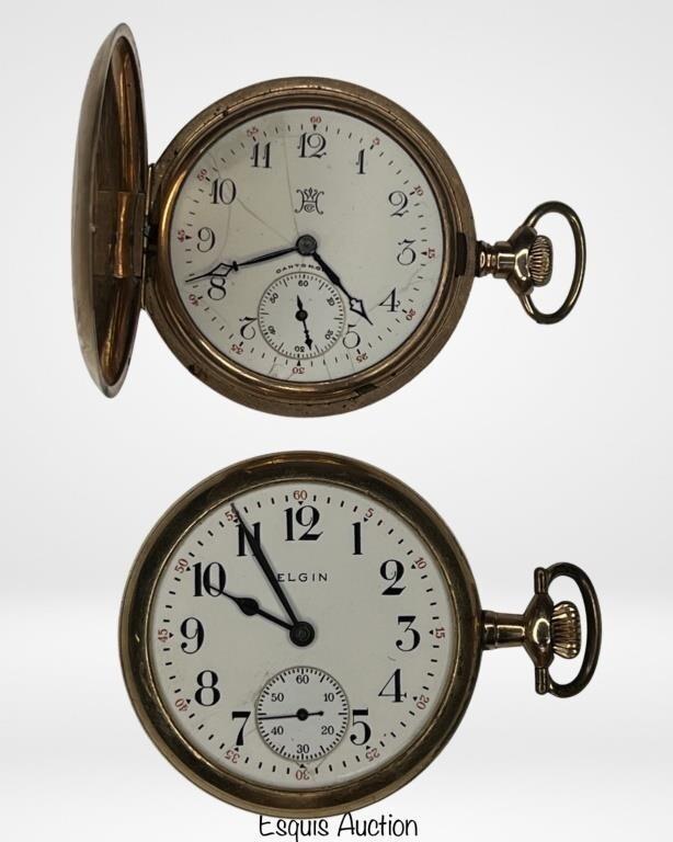 Two Antique Pocket Watches- Hampden & Elgin (1 of 10)