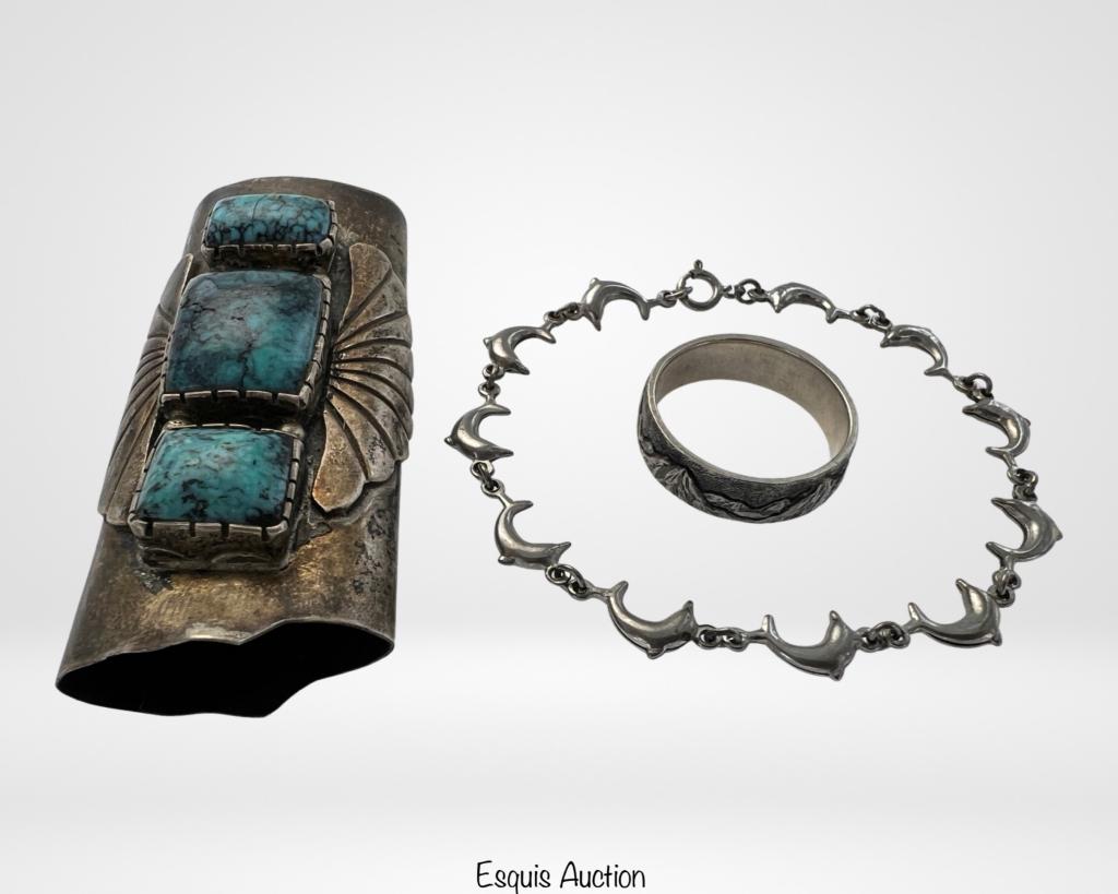 Sterling Silver Ring, Bracelet & Lighter Cover (1 of 9)