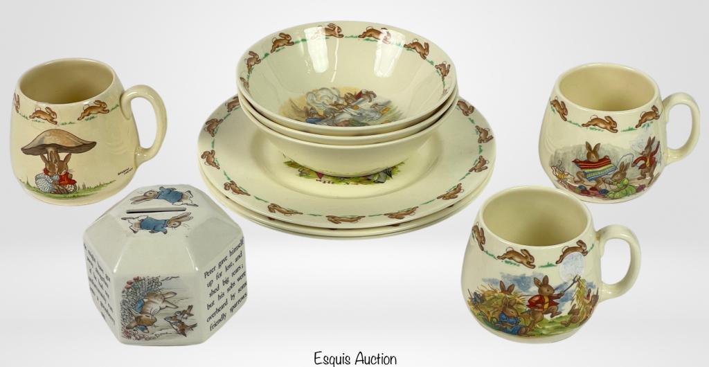 Royal Doulton Bunnykins Porcelain Mugs, Plates & B (1 of 8)