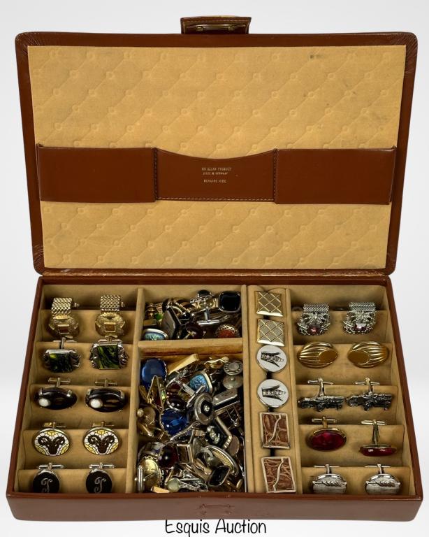 Men s Jewelry Box Filled With Vintage Cufflinks