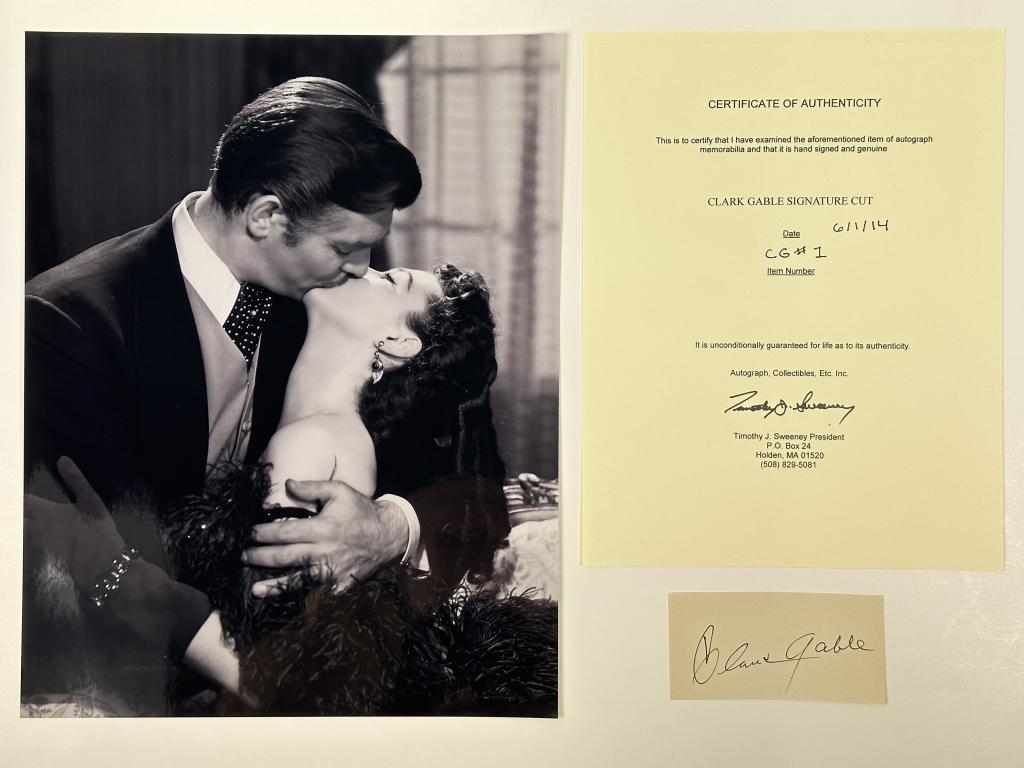 Clark Gable Autograph w/ Gone with the Wind Photo (1 of 3)