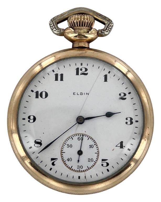 Antique Elgin 15 Jewels Pocket Watch GF Case (1 of 4)