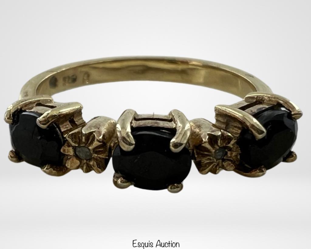 Elegant Ladies Sterling Silver Ring w/ Stones (1 of 4)