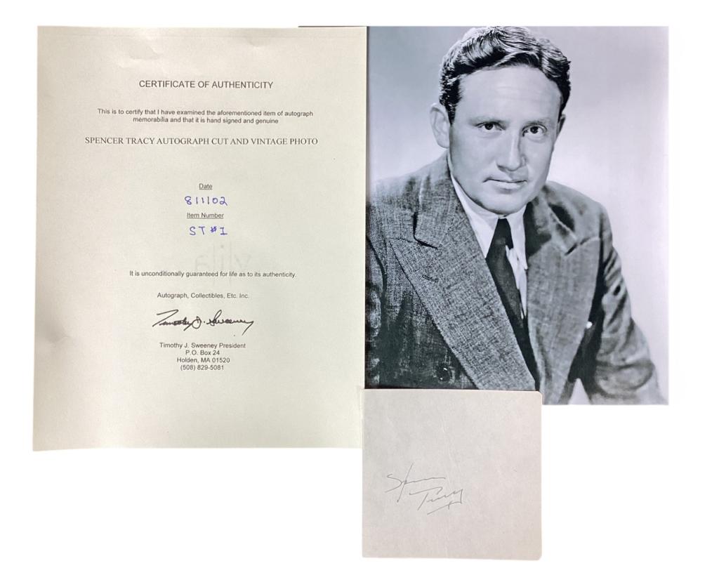 Spencer Tracy Autograph/ Signature with Photograph (1 of 4)