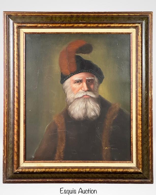 David Pelbam- Portrait of an Old Man Oil Painting: David Pelbam (b.1932/ Rhode Island). Portrait of a Nobel Man. Oil on Canvas. Signed lower right corner. 32" x 28" framed. Good Condition.
