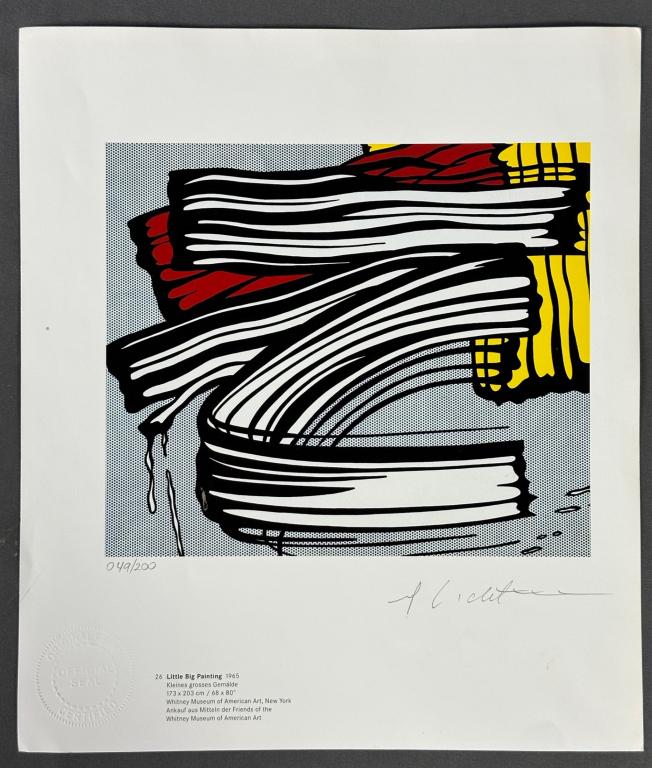 Roy Lichtenstein LE Hand Signed Pop Art Print (1 of 4)