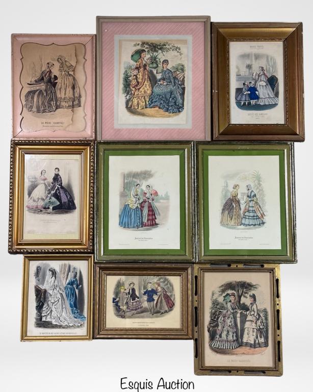 Antique Victorian "La Moda" Fashion Etchings (1 of 5)