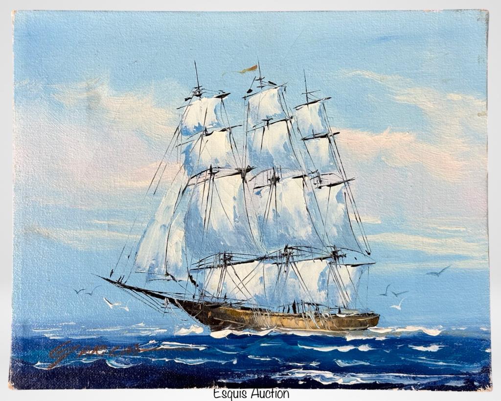 Garcia-  Clipper Sailing Ship Painting (1 of 3)