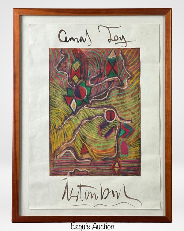 Cemal Toy "Istambul" Abstract Cityscape Pastel (1 of 2)