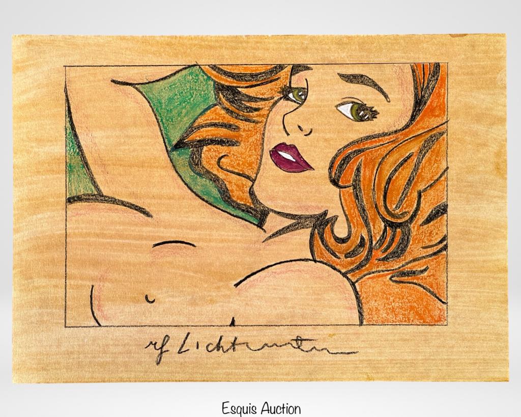 Sexy Girl Art Drawing in style of Roy Lichtenstein (1 of 2)