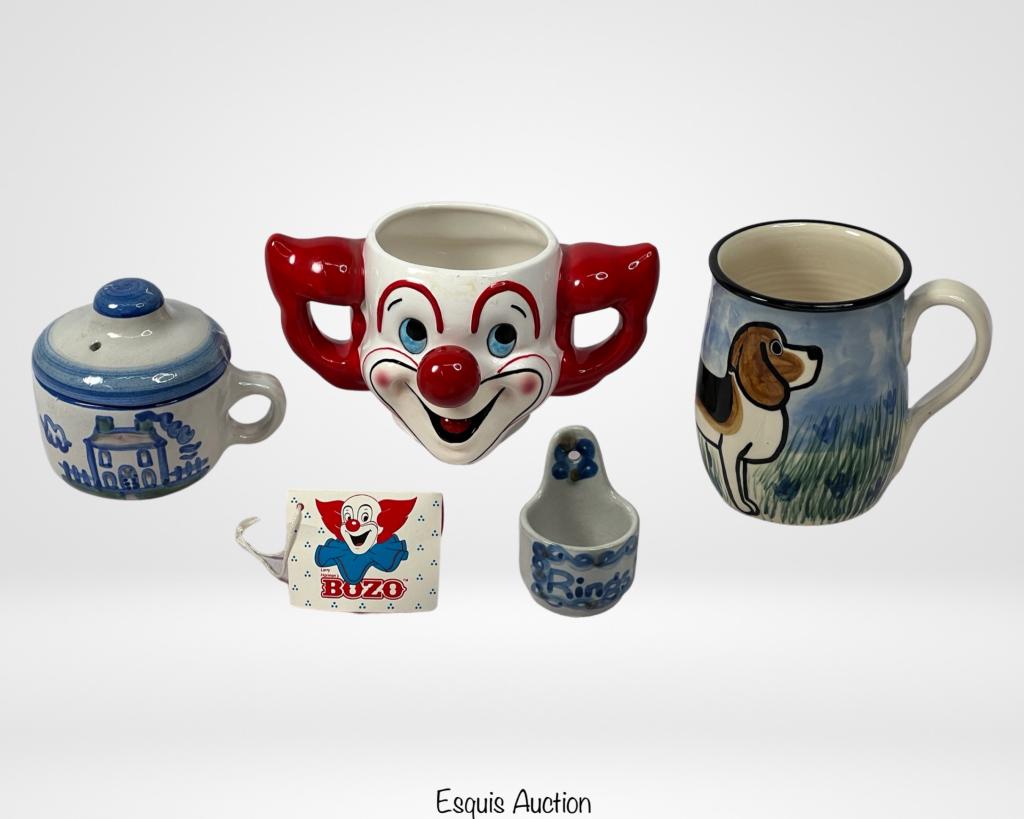 Bozo the Clown Mug, M.A. Hadley Pottery (1 of 7)