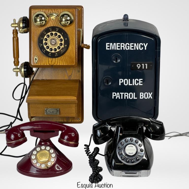 Lot of Vintage Telephones- Emergency & Wall Phone (1 of 5)